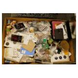 Sewing supplies: Buttons - Vintage pin cushion &