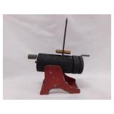 Hand crafted folk art toy cannon w/ ammunition,
