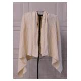 Lambs wool & angora cable knit blanket - Boho