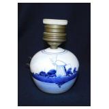 Vintage petite Delft blue Windmill bedside table