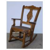 Antique cane bottom child