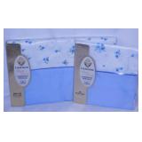New vintage Cannon percale bedding: Blue double