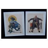 4 framed Norman Rockwell prints & more
