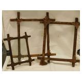 3 Black Forest Adirondack frames, 1 w/ glass