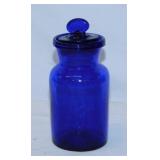 Antique hand blown cobalt glass medicine bottle