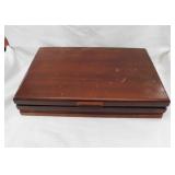 Vintage Rogers Bros. wooden flatware chest