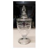 Rare antique Heisey Glass wheel cut apothecary