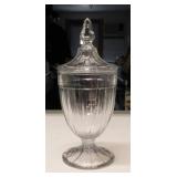 Antique Heisey Glass Recessed Panel apothecary