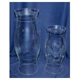 1976 Eagle glass hurricane shade - Marble lamp