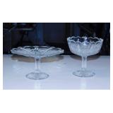 Antique Bryce Higbee glass paneled thistle: