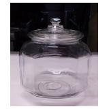 Antique Lance octagon glass apothecary jar w/