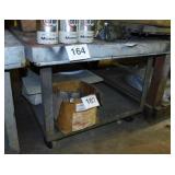 Steel rolling shop work table, 48" x 36" x 29",
