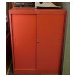 Cole metal sliding door cabinet w/ 3 shelves,
