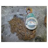 Harrington 1.5 ton chain hoist w/ hooks