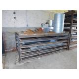 Angle iron sheet metal rack & duct work, 102" x