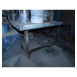 Metal rolling work shop table, 48" x 36" x 28" -