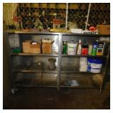 Metal industrial stainless steel shelving,