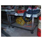 Metal rolling work shop table, 48" x 36" x 28"