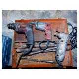 Milwaukee & Black & Decker electric drills w/