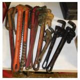 3 Ridgid chain wrenches - Amp brass & Ridgid pipe