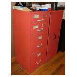 Metal 4 drawer 3 shelf storage filing cabinet,