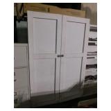 Wooden 2 door 5 shelf work shop cabinet,