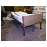Invacare adjustable hospital bed w/ rails &