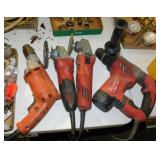 4 Milwaukee electric tools: Rotary hammer and