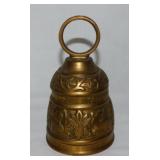 Embossed solid brass garden bell chime,