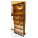 Antique Fred Macey mahogany barrister bookcase,