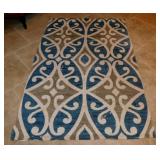 Chatham woven cotton area floor rug, 63" x 42"