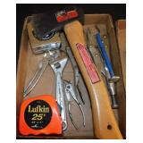 Hatchet - Stanley & Lufkin tape measures -