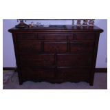 Wonderful cherry & maple 10 drawer dresser with