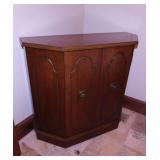 Solid wood hallway foyer half flat back cabinet,