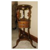 Vintage walnut Colonial style smoking stand with