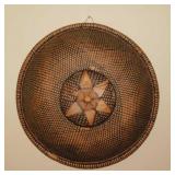 Vintage Filipino Salakot woven rice paddy sun hat,