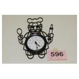 Sterling & Noble kitchen chef metal wall clock w/
