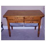 Antique possum belly kitchen cabinet base table w/