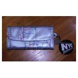 New ladies NYC Subway Line map clutch wallet -