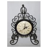 Richard Ward Winchester metal table clock,