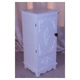 Small white storage cabinet w/ single drawer,