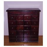 Antique solid wood 20 drawer general store display