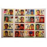 Sixteen 1955 Topps baseball cards