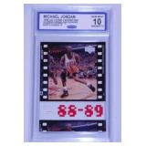 1998 Michael Jordan basketball card, graded 10