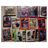 20 complete 1981-1991 Indians team baseball card