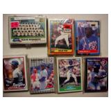 7 complete 1981-1990 Rangers team baseball card