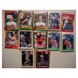 12 complete 1989-1995 Orioles team baseball card