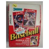 1990 Donruss baseball cards, 36 packs in box