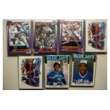 7 complete 1986-1990 Blue Jays team baseball card