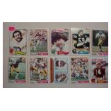 Ten 1982 Topps football star cards